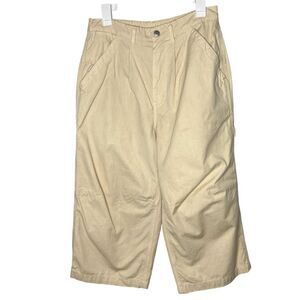 NWOT! BDG Urban Outfittets Wide Leg White Pleated Capri Cargo Women’s Pants Sz 4